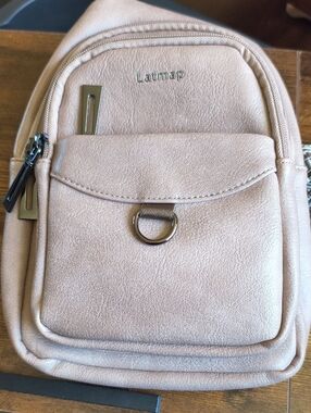 Blush Pink Mini Backpack with Front Pocket